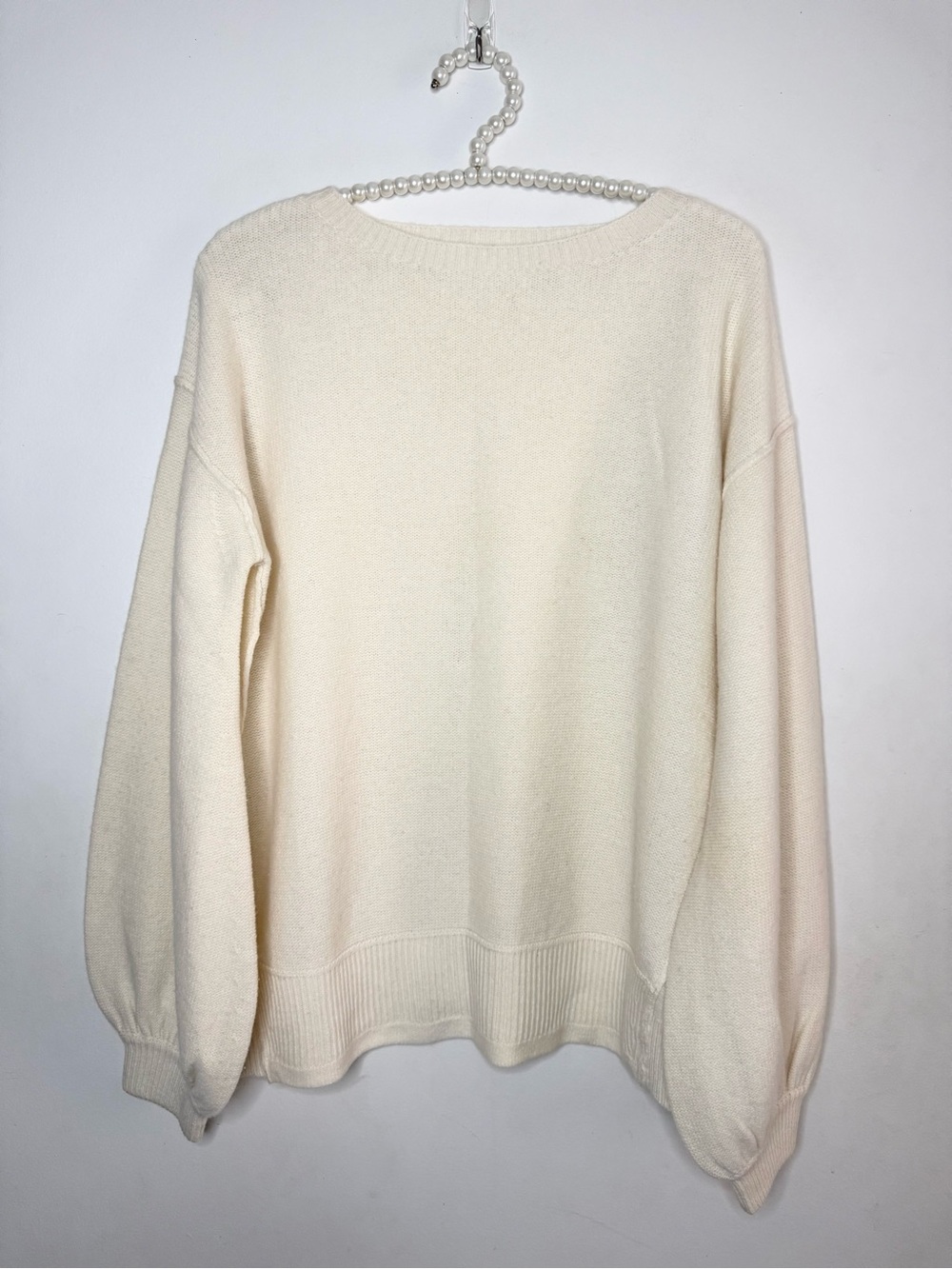 Helmut Lang Cream Crewneck Sweater